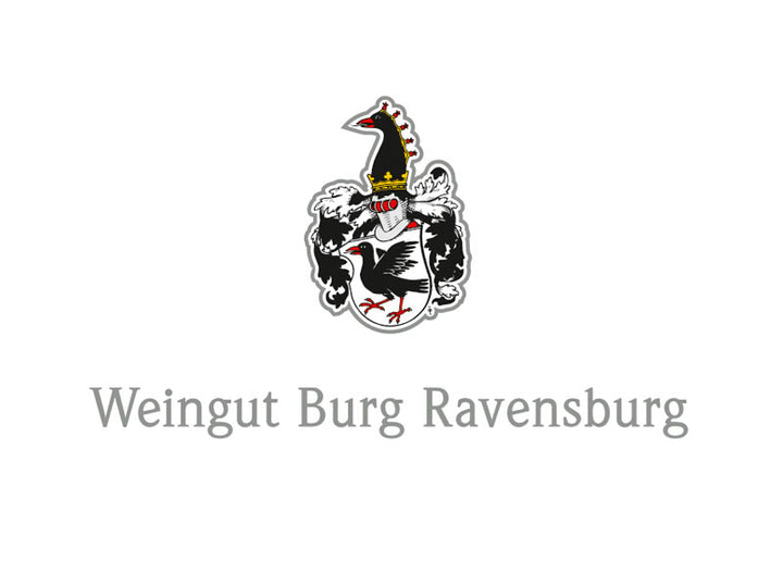 Logo des Weinguts Burg Ravensburg, eines der ältesten Weingüter Deutschlands, gegründet 1251 in Sulzfeld.