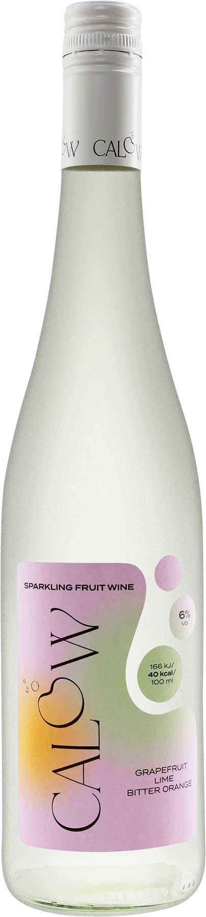 CALOW Grapefruit-Limette Weinaperitif – Flasche mit Grapefruit-Limetten-Design, low alcohol, fertig gemixt