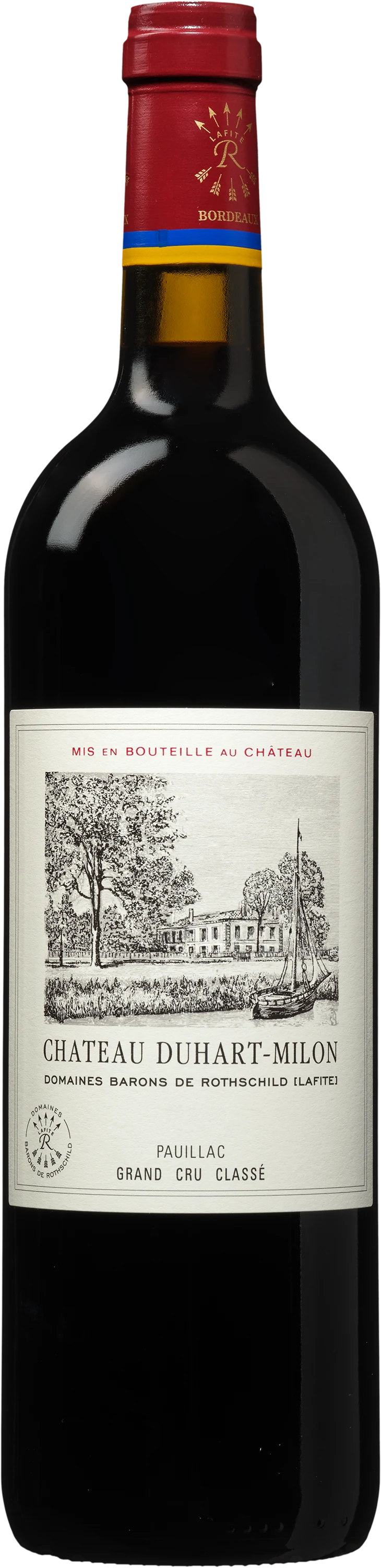 Château Duhart-Milon Pauillac Grand Cru Classé Rotwein von Château Duhart-Milon-Rothschild, dunkle Flasche mit Etikett