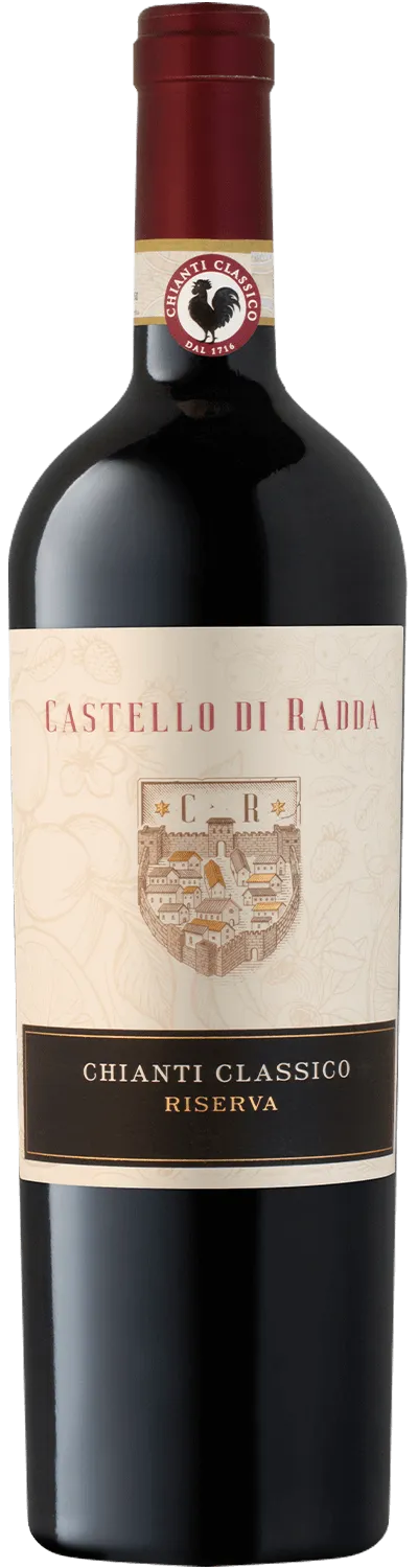 Castello di Radda Chianti Classico DOCG Riserva, Rotweinflasche mit klassischem Etikett