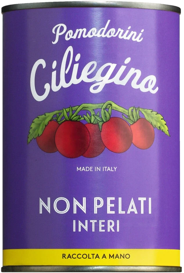 Glas mit ganzen Ciliegino-Kirschtomaten in eigenem Saft, Ciliegino Vintage, Tomatensauce aus Kampanien