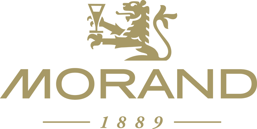 Logo der Distillerie Louis Morand & Cie SA, traditionelle Schweizer Destillerie aus dem Wallis.