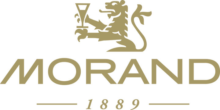Logo der Distillerie Louis Morand & Cie SA, traditionelle Schweizer Destillerie aus dem Wallis.