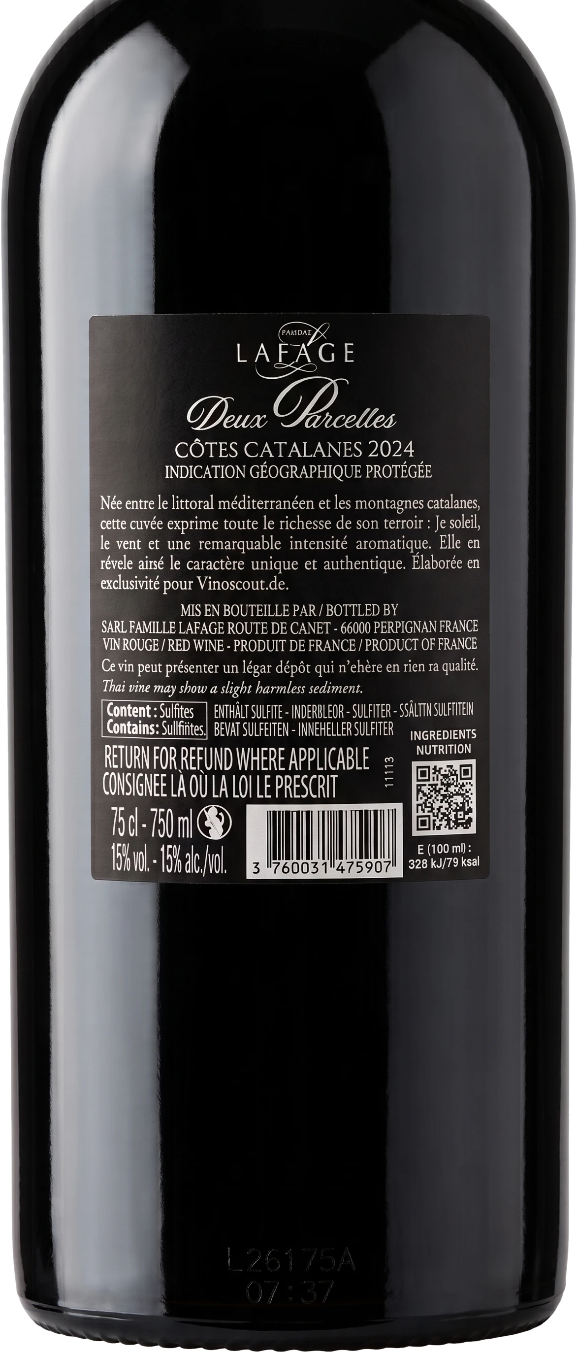 Domaine Lafage Deux Parcelles IGP Côtes Catalanes