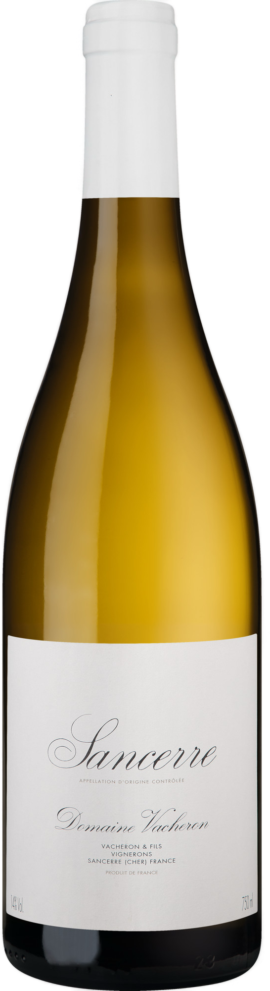 Weißweinflasche Sancerre Le Perrier von Domaine Thomas et Fils, helles Etikett mit Loire-Tal-Herkunft