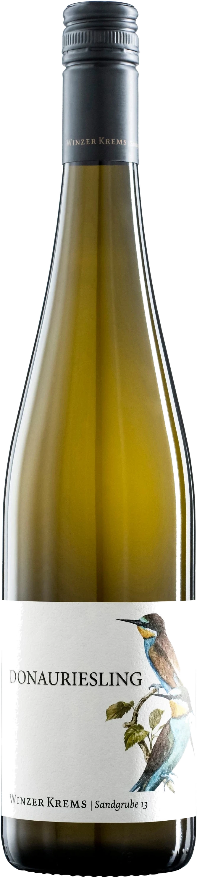 Weißweinflasche Donauriesling von Winzer Krems eG mit typischem Weinetikett