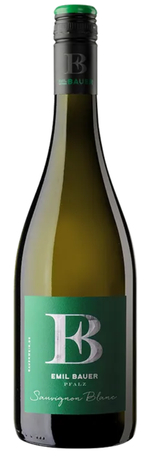 Weißweinflasche Emil Bauer Sauvignon Blanc mit Etikett