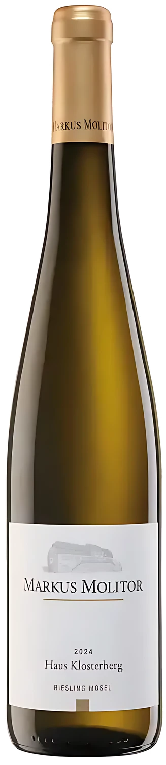 Wine bottle Weingut Markus Molitor Haus Klosterberg Riesling fruity-sweet, white label with green lettering