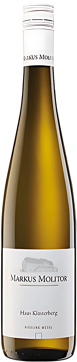 Weingut Markus Molitor Haus Klosterberg Riesling, Weißwein in einer schlanken grünen Flasche mit weißem Etikett