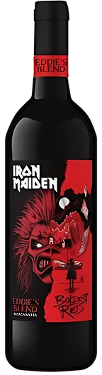 Rotwein Iron Maiden Boldest Red von Vinícola de Castilla, Flasche mit dunklem Etikett, La Mancha