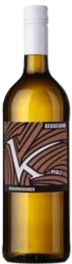 Weingut Lukas Kesselring Grauburgunder 1,0-Liter-Flasche, Weißwein aus der Pfalz, helle Glasflasche mit Etikett