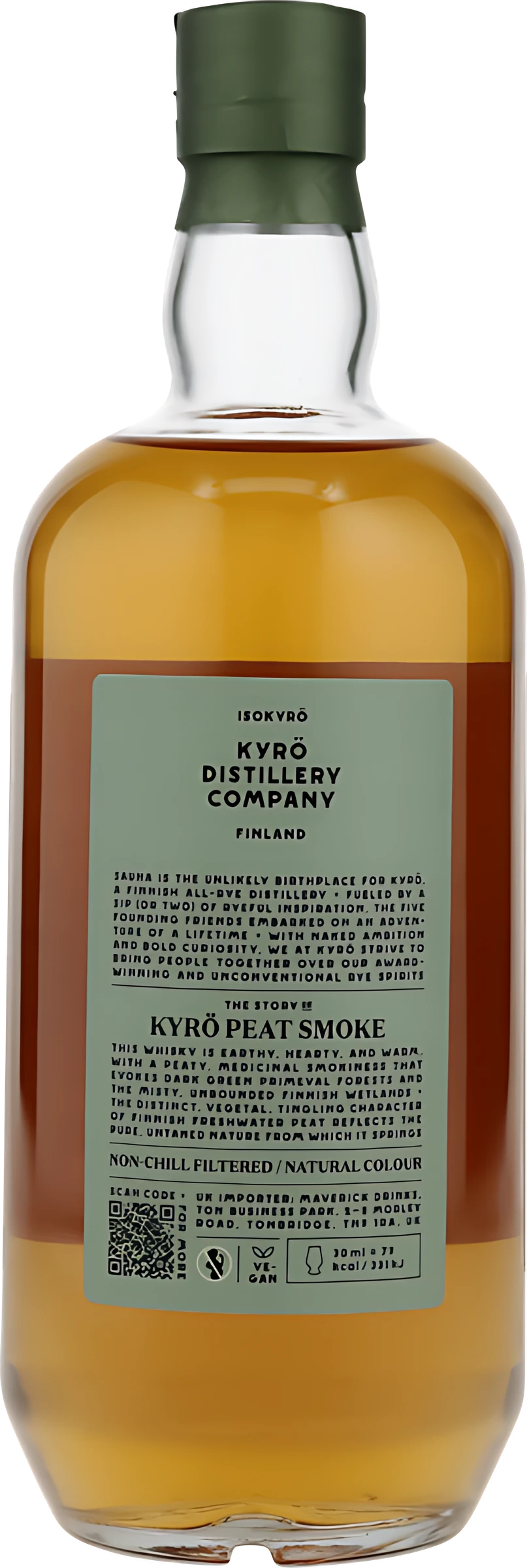 Kyrö Distillery Kyrö Malt Peat Smoke – Finnish rye whisky with smoke, peat, and rye spice in a bottle.