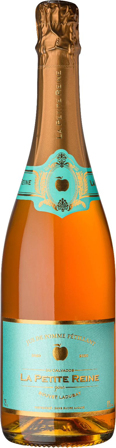 Bouvet Ladubay La Petite Reine Sparkling Apple Juice, non-alcoholic apple juice in an elegant bottle