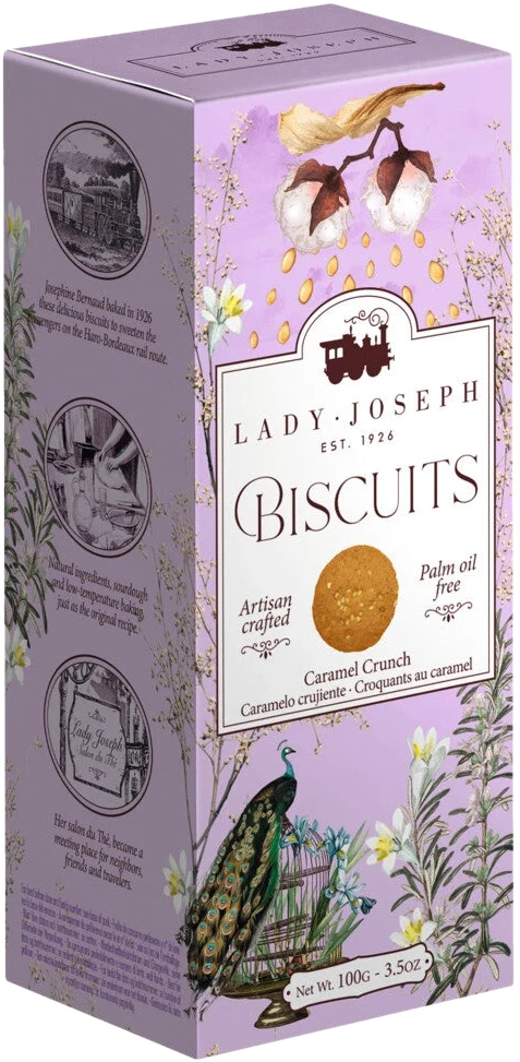 Lady Joseph Caramel Biscuit – hauchdünne Karamellkekse mit Sesam aus Spanien, knusprig und fein.