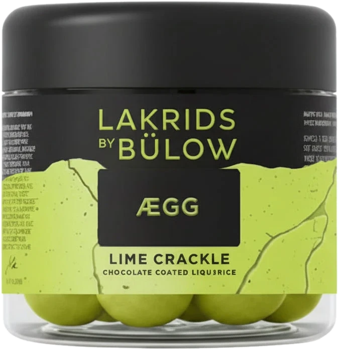 Lakrids by Bülow LIME CRACKLE – skandinavische Lakritz-Bonbons mit Limette und knuspriger Zuckerkruste