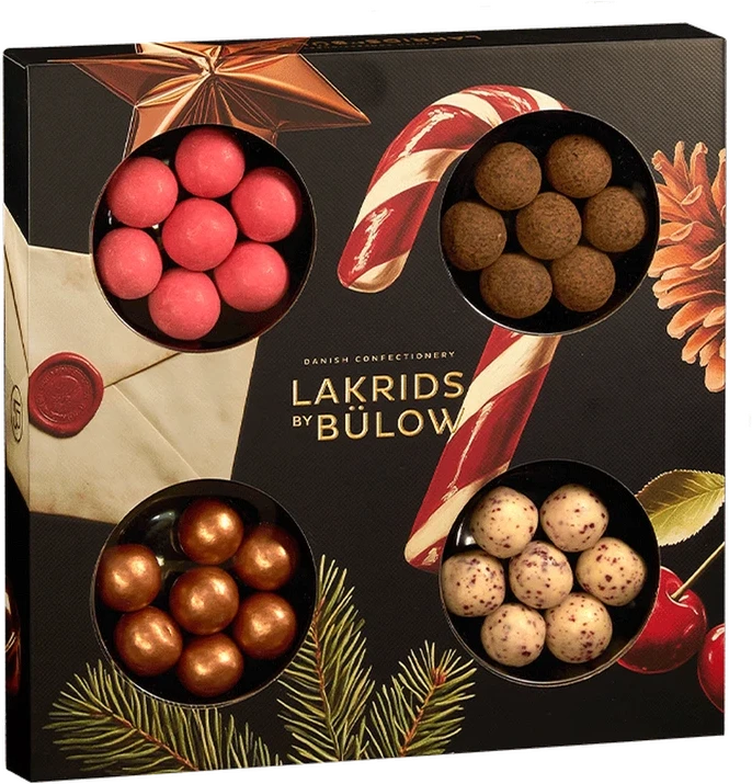 Lakrids by Bülow SMALL WINTER SELECTION BOX, small gift box with assorted liquorice balls