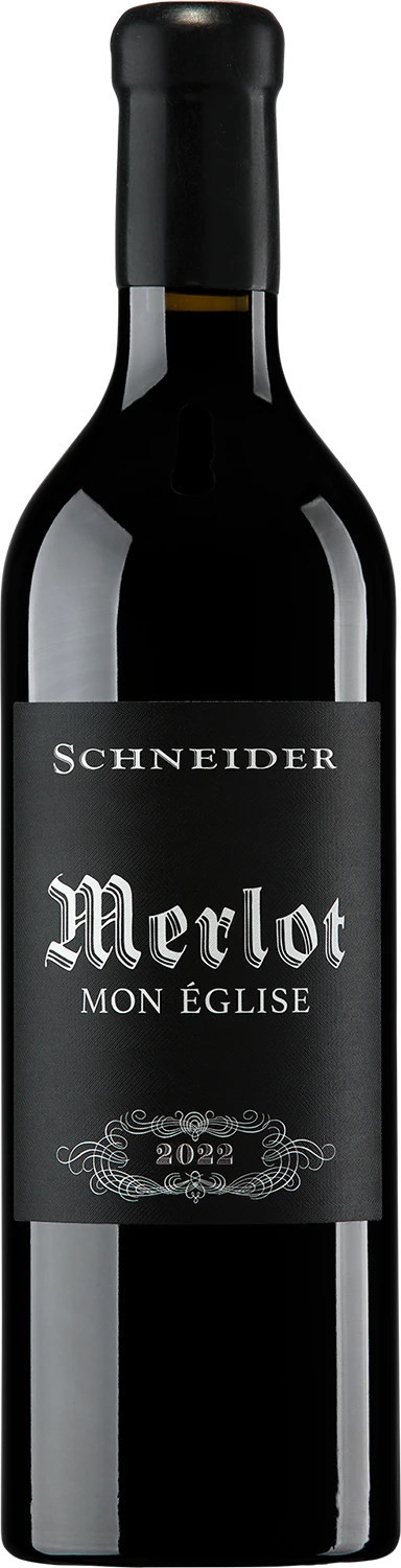 Flasche Markus Schneider Merlot Mon Église, Rotwein aus der Pfalz