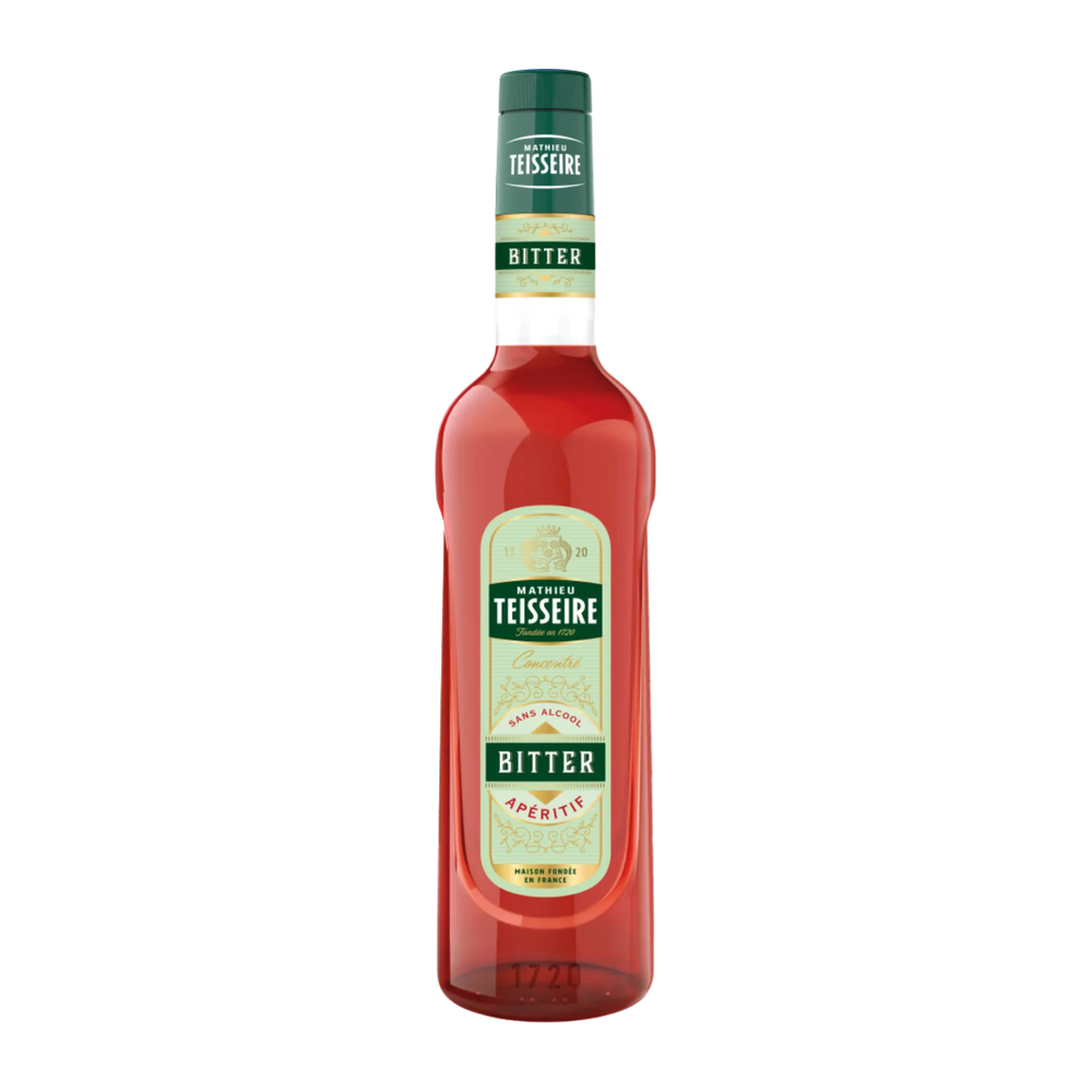 Mathieu Teisseire Bitter Aperitif Sirup – Flasche mit kräuterig-zitrusem Aperitif-Sirup für Cocktails wie Negroni
