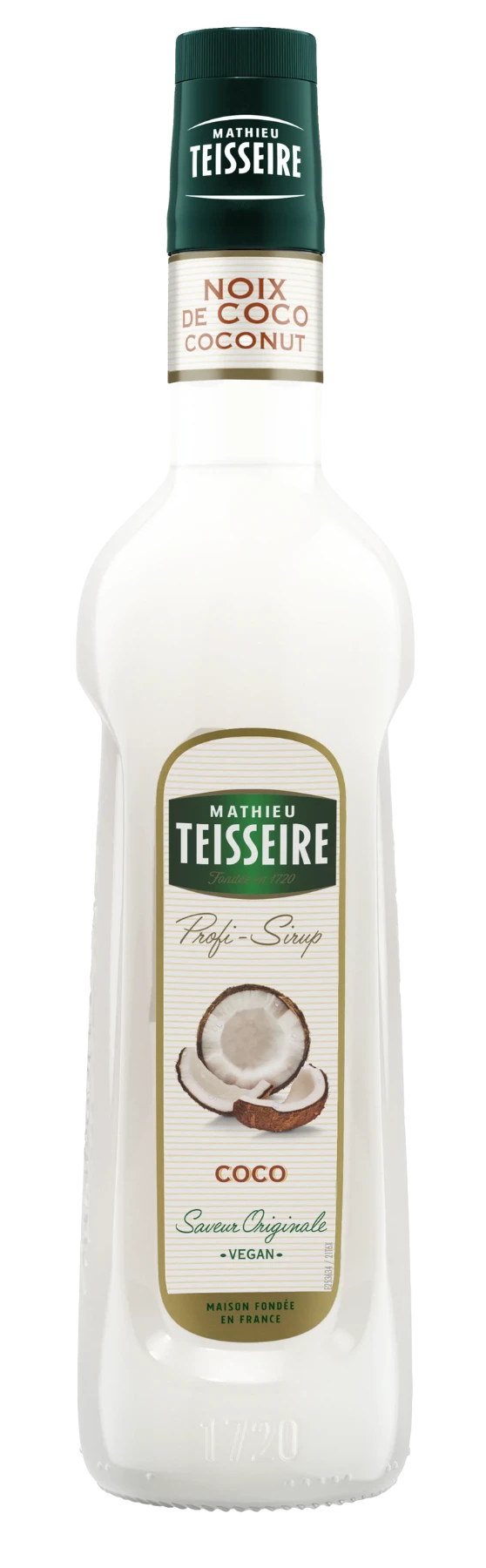 Mathieu Teisseire Cocos Sirup – Flasche mit Kokosnuss-Sirup für Getränke und Speisen