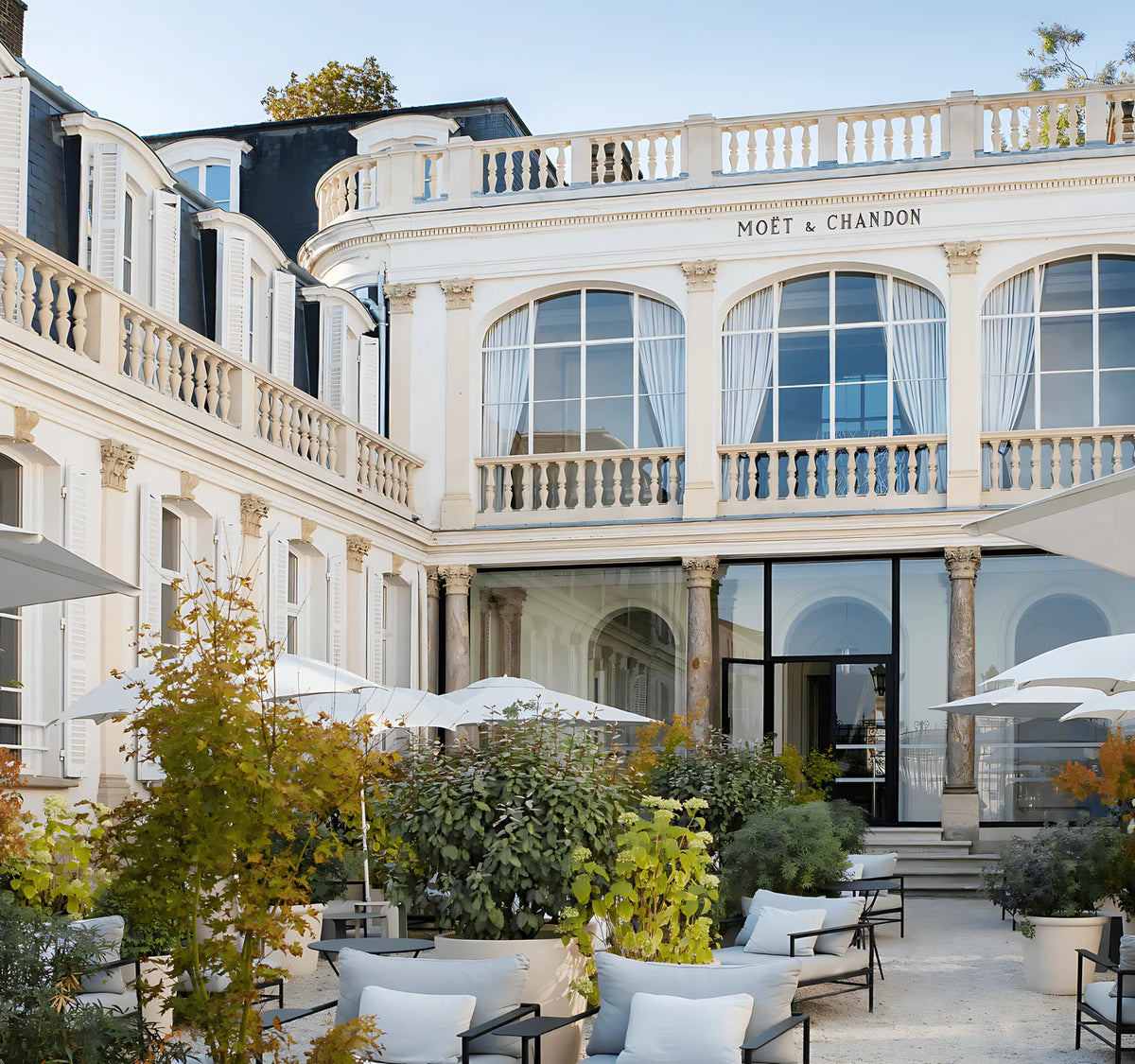 Moët & Chandon Champagner-Haus in Épernay – Markenbild des traditionsreichen Herstellers seit 1743