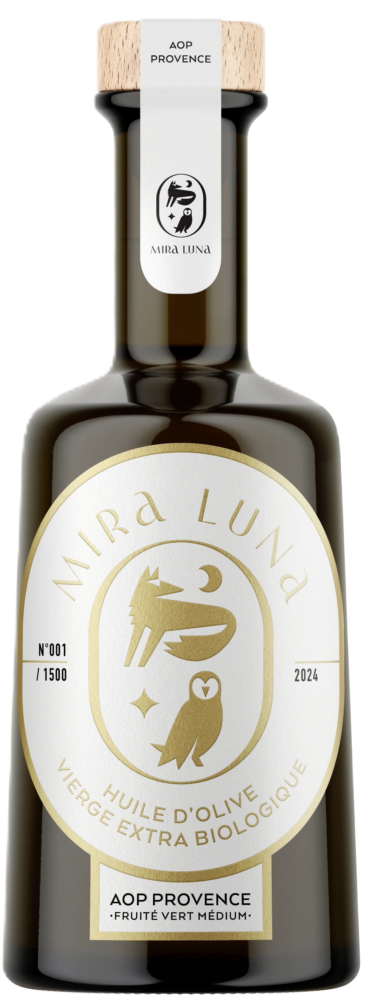 Domaine Mira Luna Organic Olive Oil DOP Provence grün-fruchtig, 250-ml-Glasflasche
