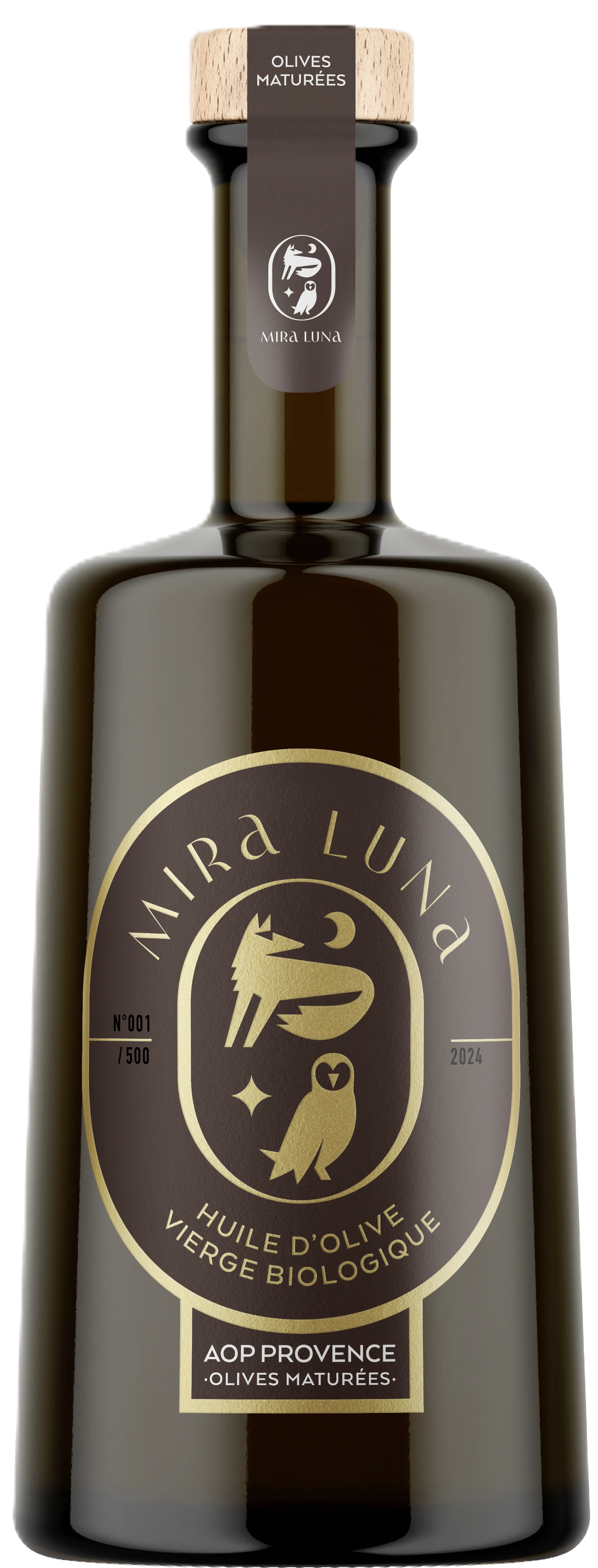 Domaine Mira Luna Organic Provence PDO Olivenöl, Glasflasche