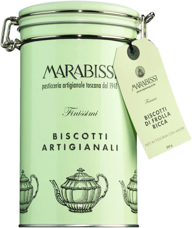 Pasticceria Marabissi Biscotti frolla ricca al burro Verde – mürbe Butterkekse in grüner Dose