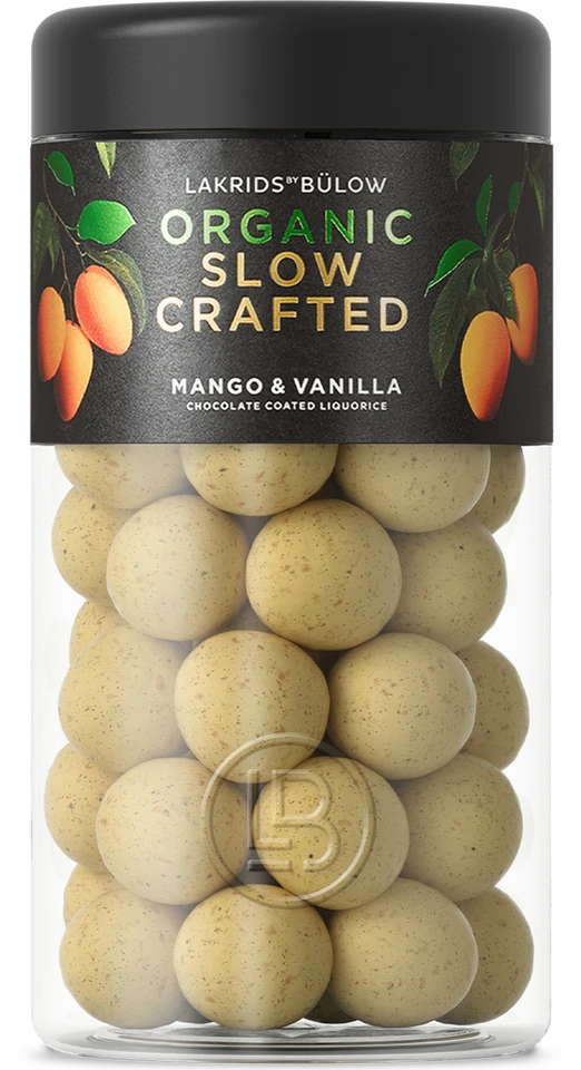 Lakrids by Bülow MANGO &amp; VANILLA – Licorice pastilles with mango and vanilla flavor in elegant packaging