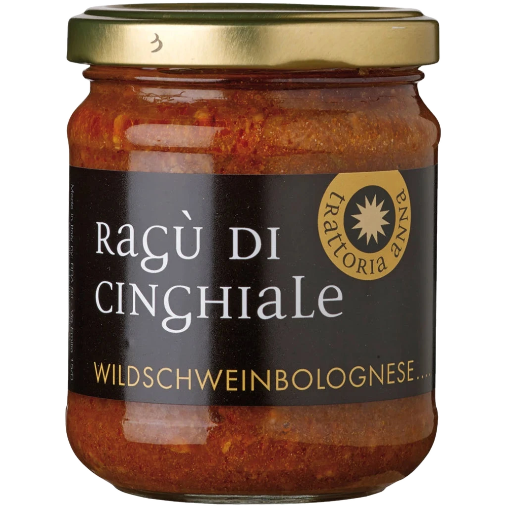 Trattoria Anna Ragu di Cinghiale 180g – Wildschwein-Ragù-Sauce im Glas