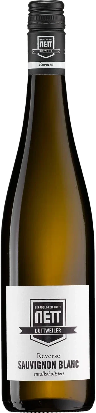 Bottle of Reverse Sauvignon Blanc, non-alcoholic, from the Bergdolt-Reif & Nett winery