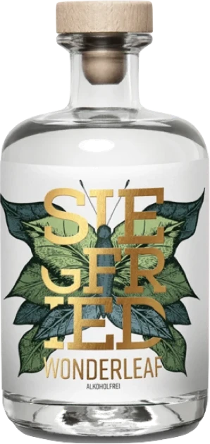 Rheinland Distillers Siegfried Wonderleaf, alkoholfreie Gin-Alternative, Flasche mit grünem Etikett