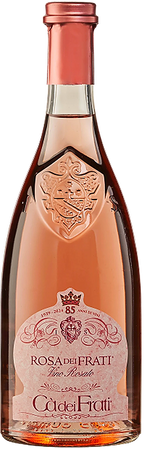 Cà dei Frati Rosa dei Frati DOC, Roséwein, schlanke Flasche in Lachsrosé mit weißem Etikett