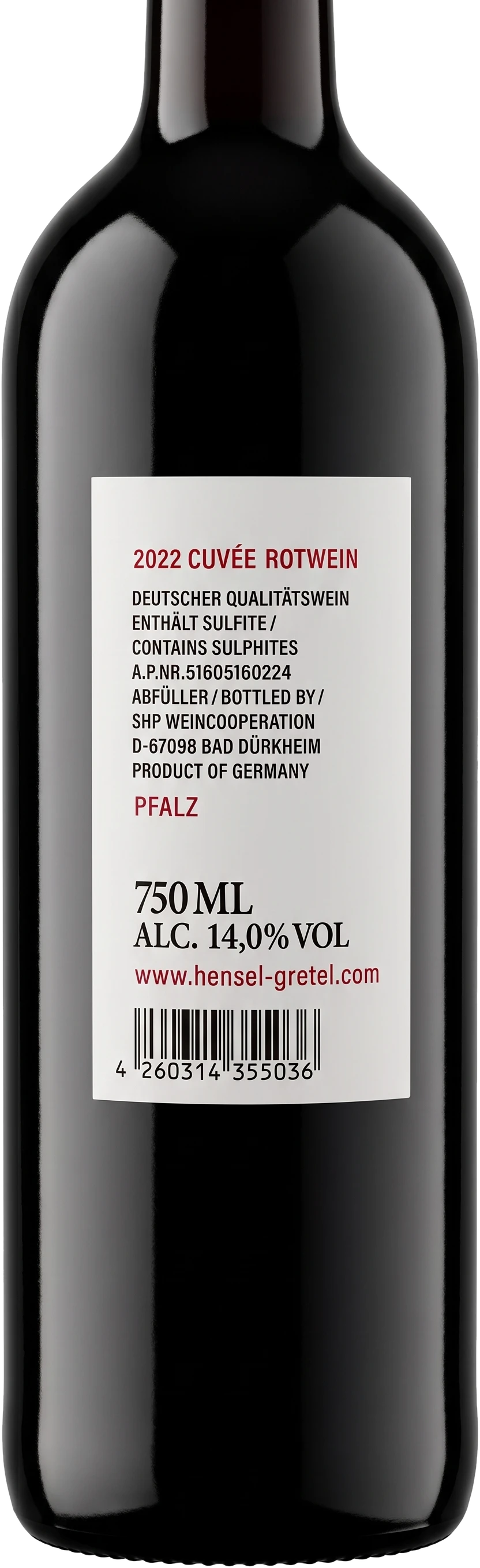 Rücketikett Markus Schneider Hensel und Gretel Rotwein
