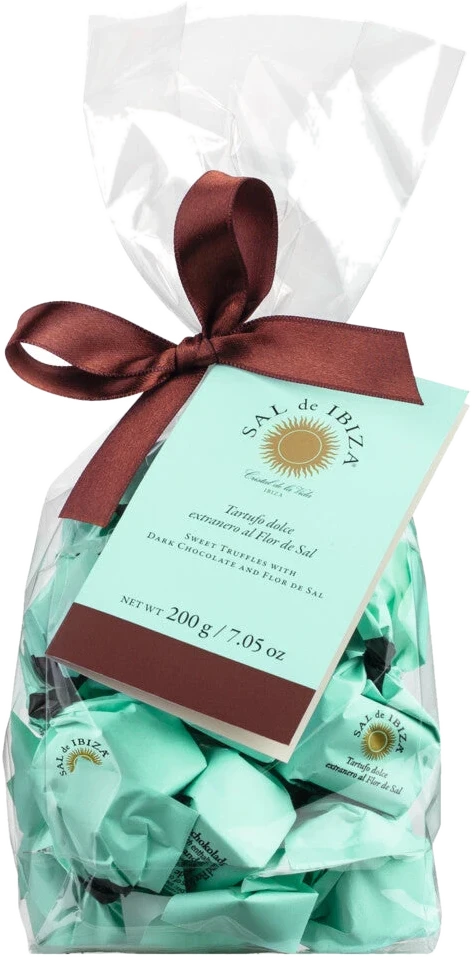 SAL de IBIZA Tartufi dolci extranero al Flor de Sal – dunkle Schokoladentrüffel mit Meersalz aus Ibiza.