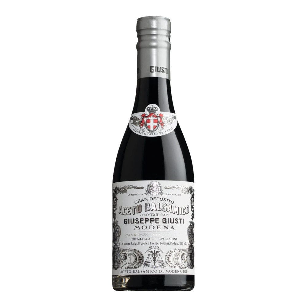 Giusti Aceto Balsamico di Modena IGP 1 Medaglia d'Argento – dunkle Flasche mit Etikett