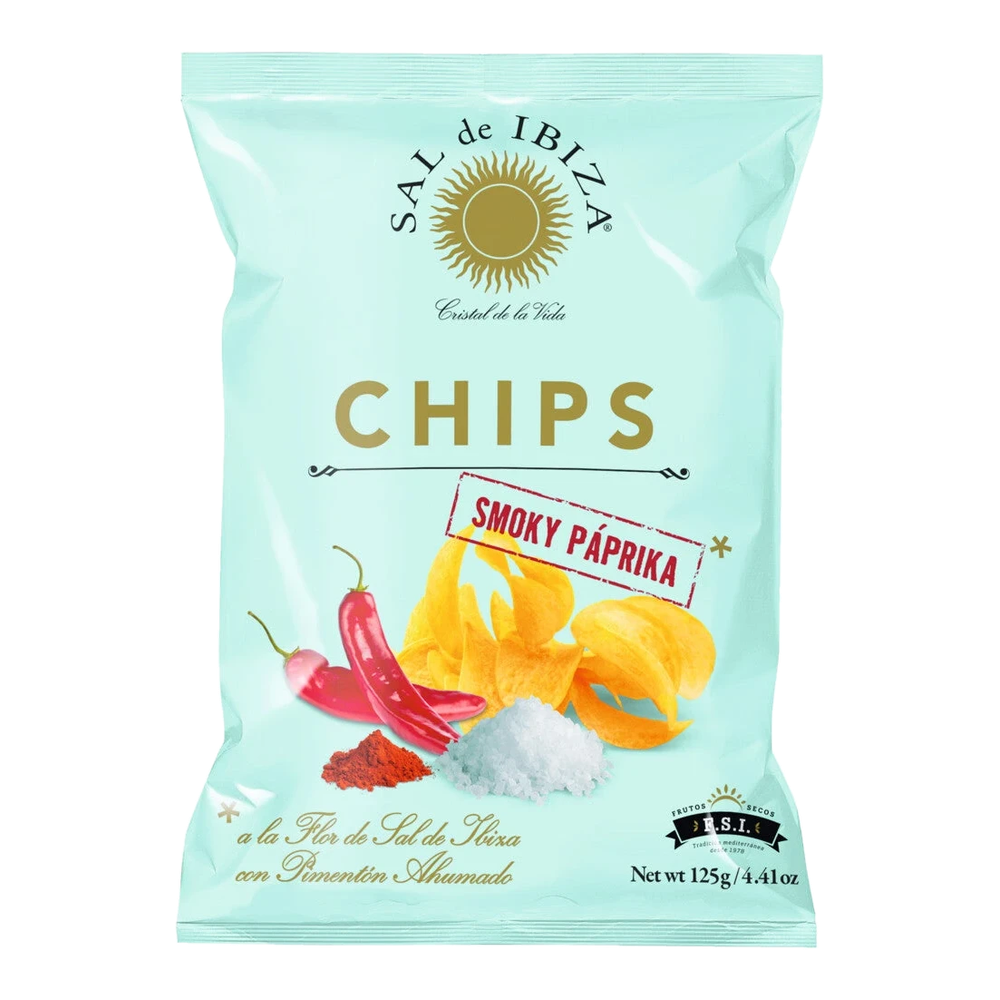 Sal de Ibiza Chips Smoky Paprika 125g – knusprige Kartoffelchips mit geräuchertem Pimentón de la Vera.