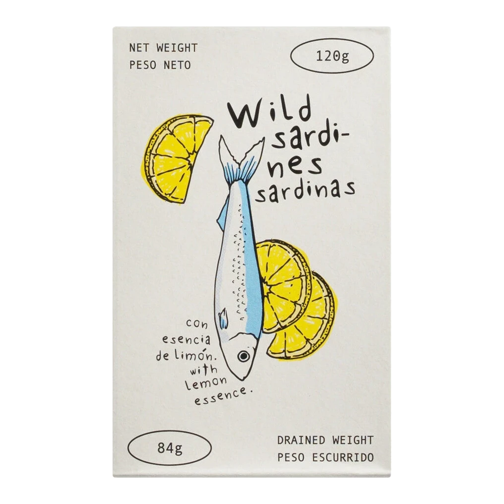 El Raño Sardines with Lemon Essence – sardine tin in olive oil with lemon essence, Iberian preserve