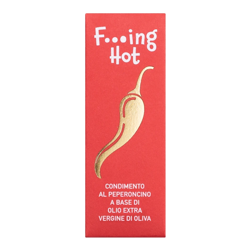Slim glass bottle with pipette: F...ing Hot chili oil from Italy for precise dosing of intense heat.