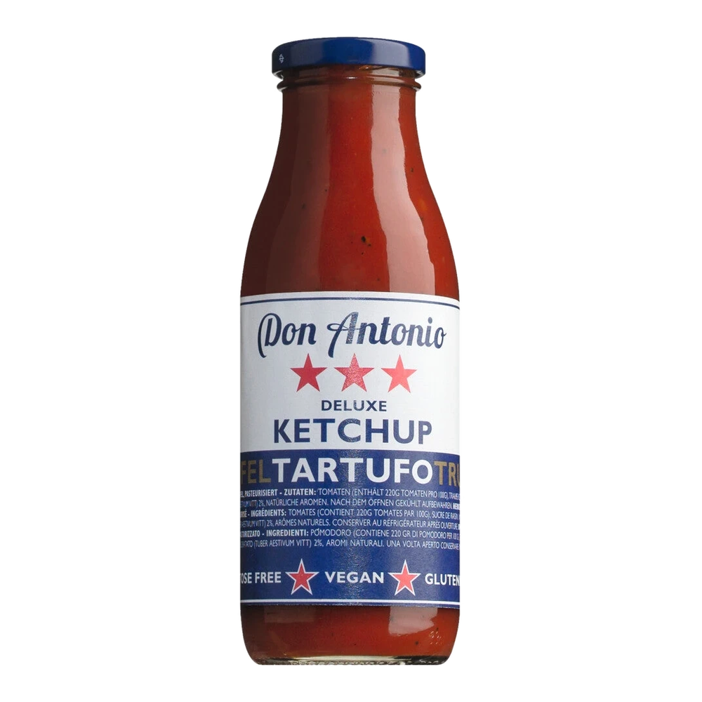 Casina Rossa Ketchup al tartufo – Glasflasche mit Trüffel-Ketchup aus italienischen Tomaten und Sommertrüffel