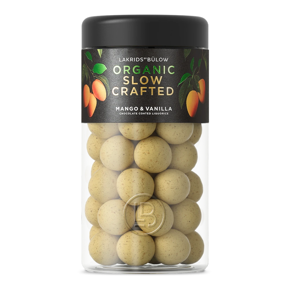 Lakrids by Bülow MANGO & VANILLA – liquorice pastilles with mango and vanilla flavour in elegant packaging