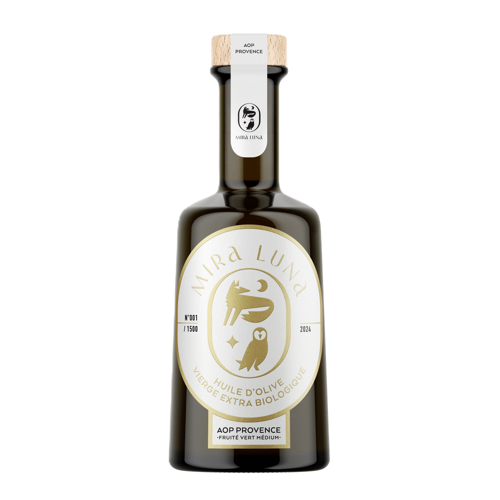 Domaine Mira Luna Organic Olive Oil DOP Provence grün-fruchtig, 250-ml-Glasflasche