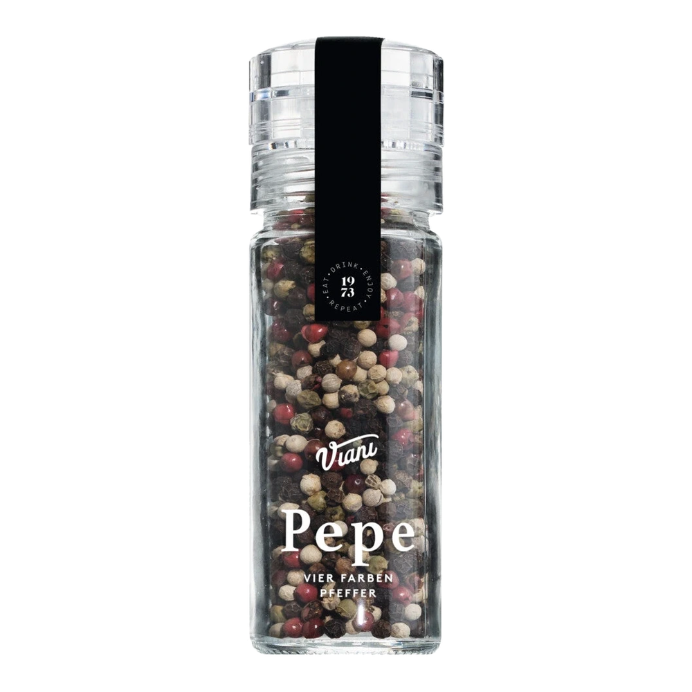 PEPE four-color pepper 50g: mixture of black, white, green and red pepper in a spice tin.