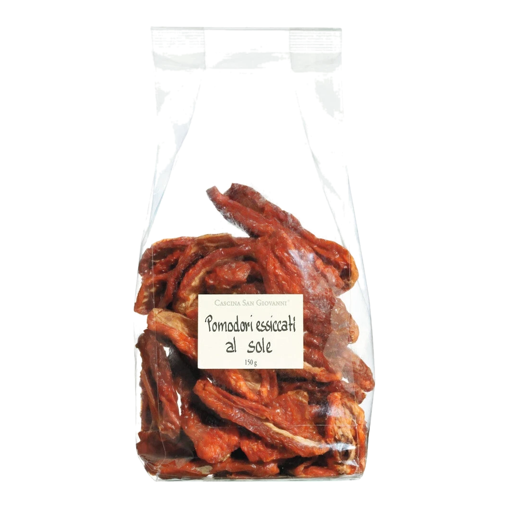 Sun-dried tomatoes from Italy – Pomodori essicati al sole – as antipasto, intense in aroma.