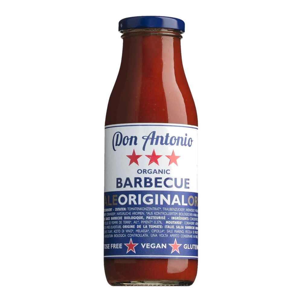 Casina Rossa Salsa Barbecue Bio – Glas mit italienischer Bio-BBQ-Sauce auf Tomatenbasis mit Chili und Kräutern