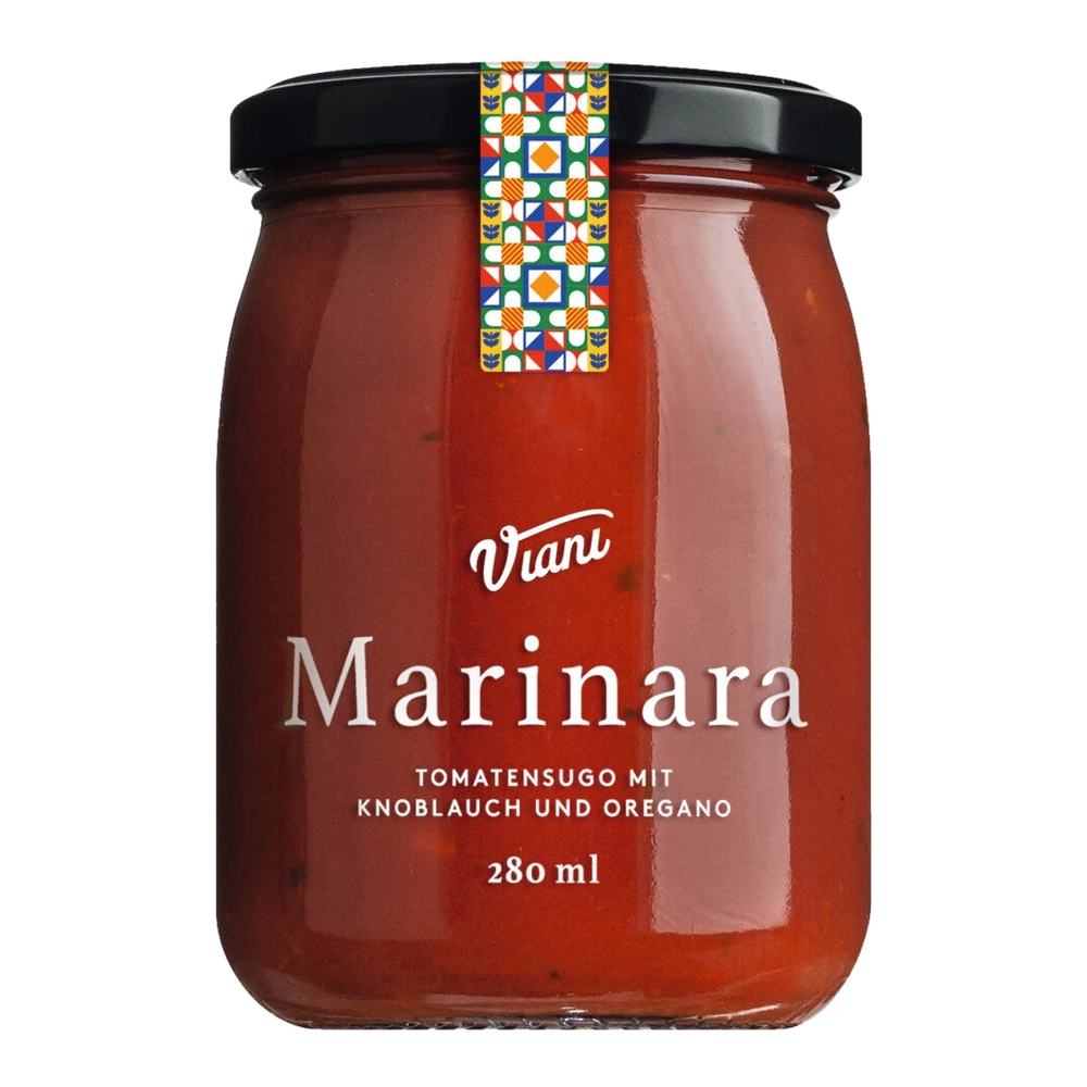 Sugo alla Marinara by Antonio Viani: tomato sauce with olive oil, garlic and oregano in a jar