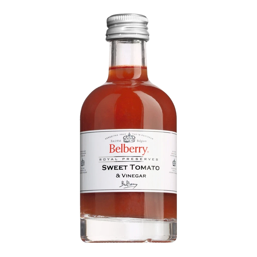 Belberry Sweet Tomato Vinegar: bottle with tomato motif, fruity wine vinegar with tomato aroma