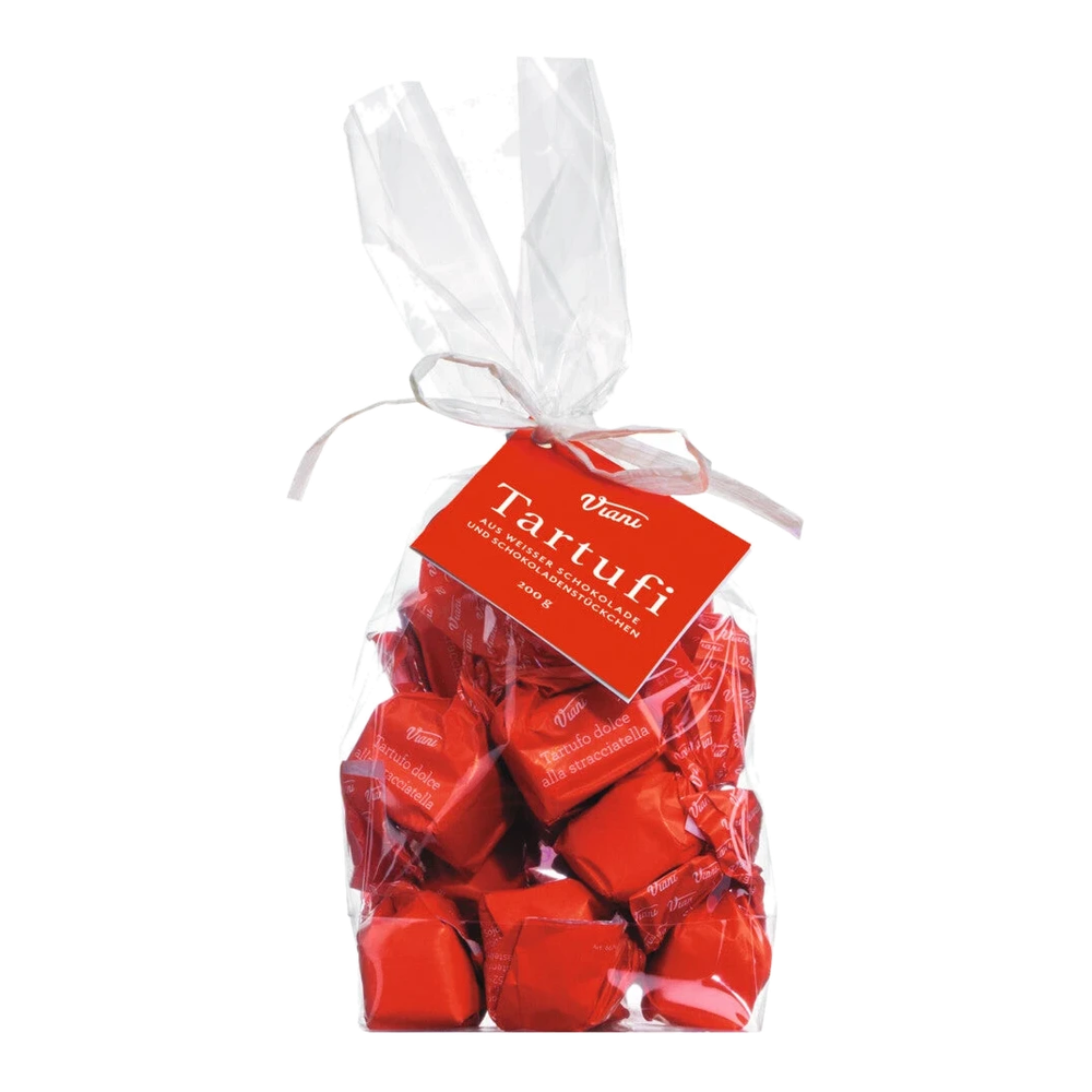 Tartufi dolci alla stracciatella in a bag – round cocoa pralines with hazelnut stracciatella filling, approx. 14 pieces