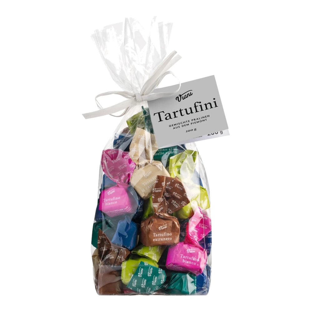 Bag with 28 colorful mini truffle pralines in six varieties – Tartufini dolci misti multicolori