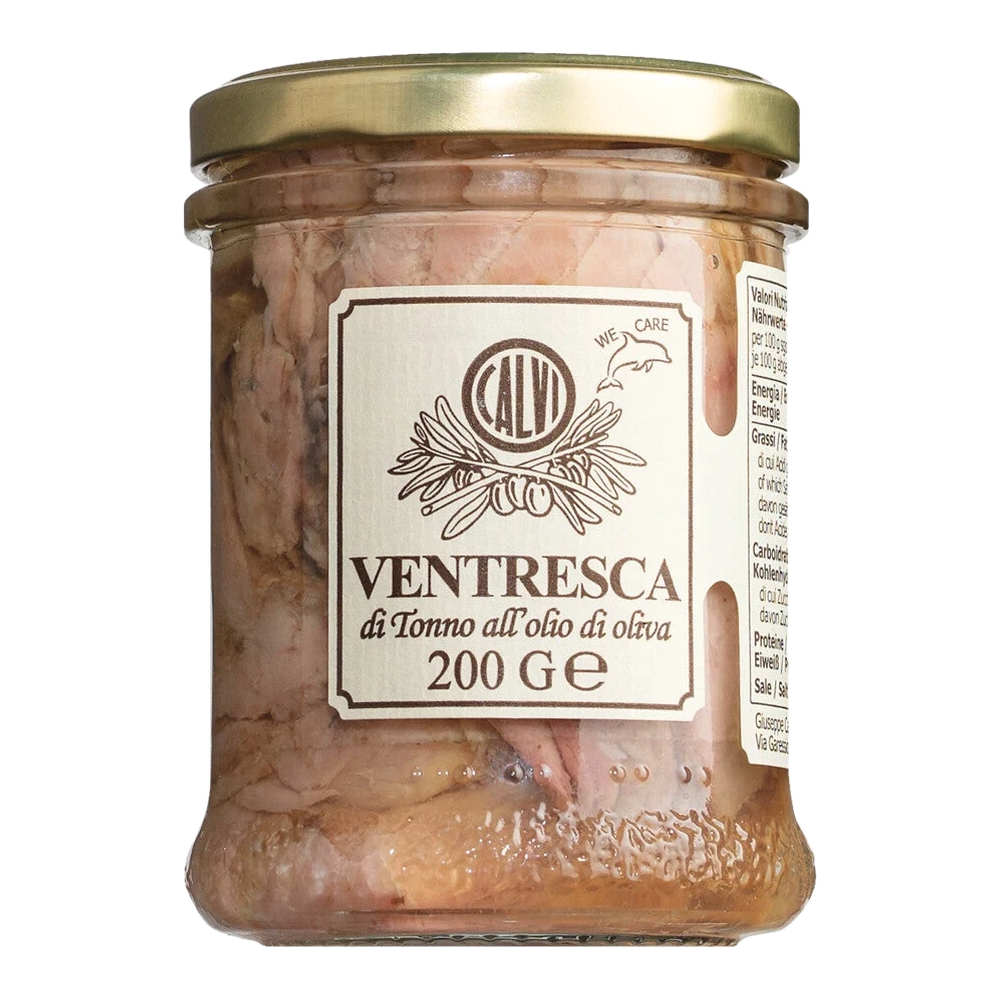 Tuna belly fillets in olive oil – Ventresca di tonno in olio di oliva by Calvi