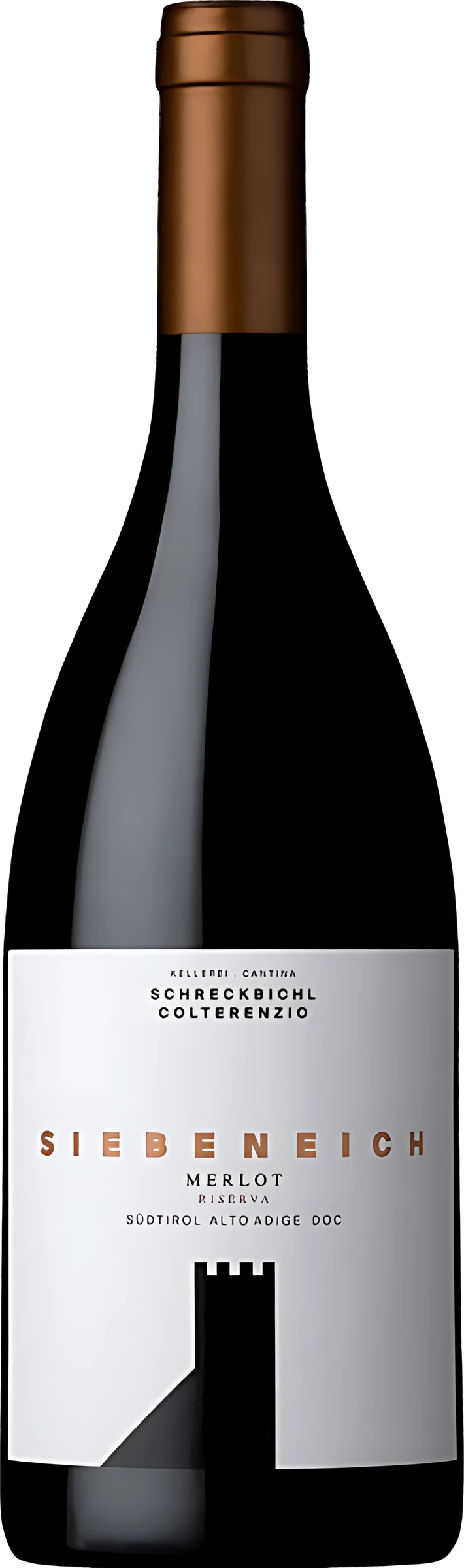 Weinflasche Kellerei Schreckbichl Siebeneich Merlot Riserva, Rotwein